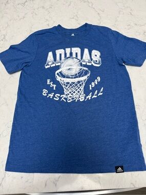 adidas Royal Blue Basketball Graphic Tee